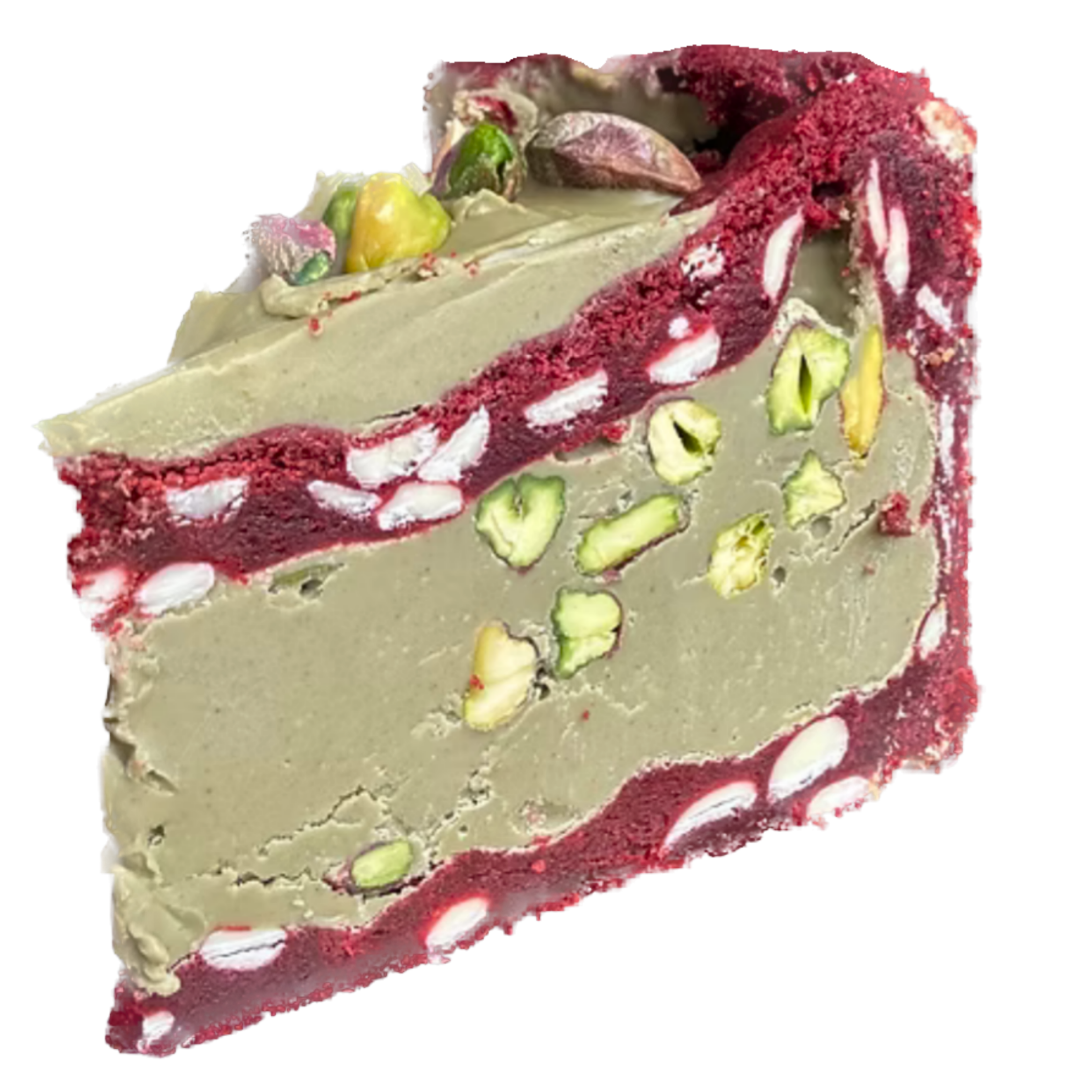 Red Velvet & Pistachio Cookie Pie